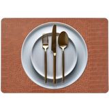 Unique Living - Bodil - Placemat - Bruin - 30x43 cm - Leer