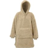 Unique Living Oversized Teddy Fleece Hoodie Chateau Grey