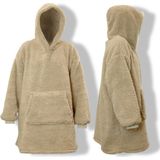 Unique Living Oversized Teddy Fleece Hoodie Chateau Grey