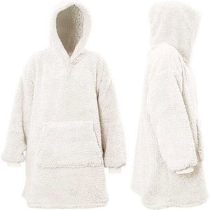 Unique Living Oversized Hoodie Teddie Dove White _ 70x50x87cm One size