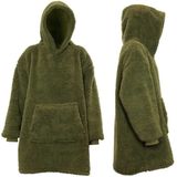 Unique Living Oversized Hoodie Teddy Winter Green 70x50x87cm One size