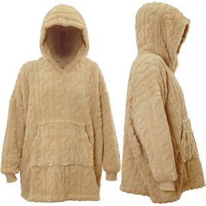 Unique Living - Oversized Hoodie Pleun - Latte - 70x50x87
