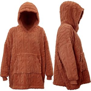 Unique Living - Oversized Hoodie Pleun - Redwood - 70x50x87