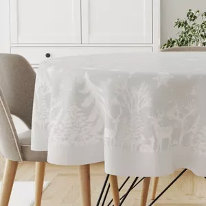 LILENO HOME ANRO Tafelkleed, rond, afwasbaar, 160 cm rond, grijs