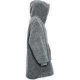 Unique Living Oversized Teddy Fleece Hoodie Dark Grey