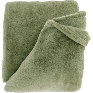 Unique Living - Plaid Justin - Tea Green - 150x200cm - Stijlvol Woonaccessoire