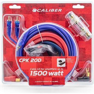 Caliber Audio Kabelset voor Auto Versterker - 20mm2 Kabels voor 1500 Watt versterkers(CPK20D)