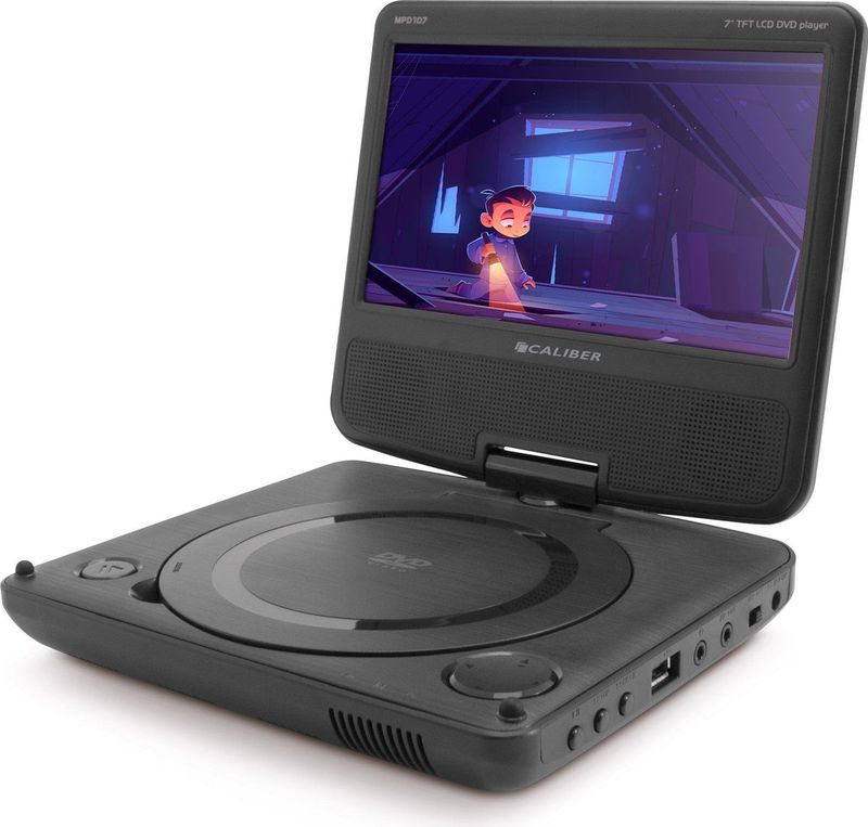 Caliber MPD107 - Draagbare DVD Speler - 7 Inch - Zwart - Inclusief Hoofdsteun Houder
