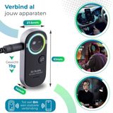 Caliber - Airbuddy Pro - Bluetooth Receiver & Transmitter - 2 in 1 - Zwart - Draadloos