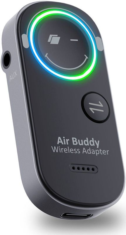 Caliber - Airbuddy Pro - Bluetooth Receiver & Transmitter - 2 in 1 - Zwart - Draadloos
