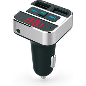 Caliber FM-transmitter met 12V Autolader - Zender met 2x USB - Carkit Functie - AUX (PMT406)