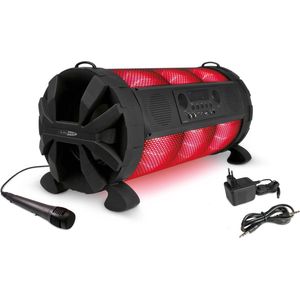 Caliber Partybox - Party Speaker met Microfoon - Karaoke - Disco - 200 Watt - Feestverlichting - 8 Uur Speeltijd (HPG619BTL)
