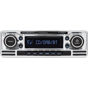 Caliber Autoradio met Bluetooth - DAB - DAB+ - USB, SD, AUX, FM - CD Speler - 1 DIN - Enkel DIN - Retro Oldtimer Look - Handsfree bellen - (RCD120DAB-BT)