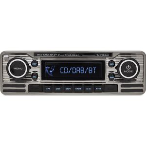 Caliber Autoradio met Bluetooth - DAB - DAB+ - USB, SD, AUX, FM - CD Speler - 1 DIN - Enkel DIN - Retro Oldtimer Look - Handsfree bellen - (RCD120DAB-BT-B)