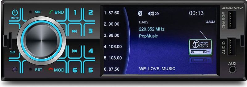 Caliber - RMD404DAB-BT - Autoradio - DAB - Bluetooth - 4 Inch Scherm - USB