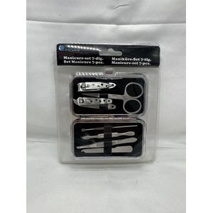 Manicure Set - 7 Delig - Met opbergdoos - Zebra print - Nagelverzorging set - Nagelset - Nagelknipper - Nagelschaar - Nagelvijl - Bokkenpootje nagels - Nagelriem duwer - Pincet - Nagelverzorgingsset