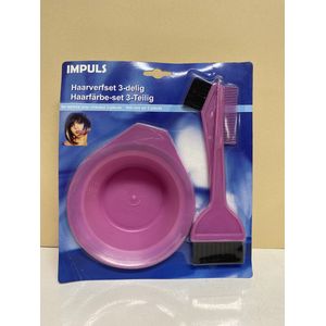 Haarverfset 3-delig - roze - Kwasten - Haarkleur - Haren Verven - Verzorging van haren