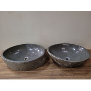 2 waskommen uit 1 steen Twinset 56x41x15cm FL21534