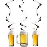 Oktoberfest Hängende Dekoration Bier 75cm 3Stück