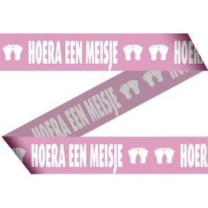 Folat - Geboorte Markeerlint Hoera een Meisje - 15 meter