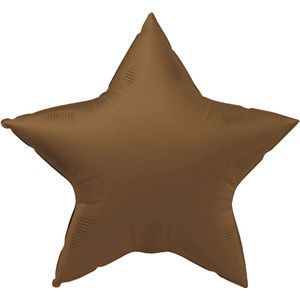 Ster Helium Ballon Chocolade Bruin Leeg 45cm