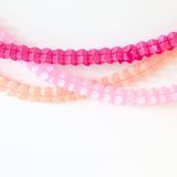 Folat Slingers Pastel Roze - 3m Papieren Slingers - Set van 3 - Geschikt voor Verjaardagen en Kinderfeestjes