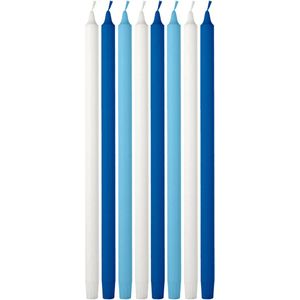 Folat 24204 16 stuks verjaardagskaarsen voor kinderen, bruiloften, bedrijfsfeesten, 6 cm, blauw, 6 cm