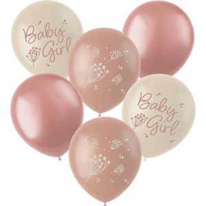 Geboorte Ballonnen Babygirl 33cm 6st