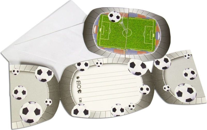 Voetbal Uitnodigingen Versiering 8st