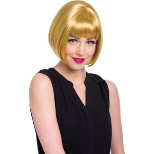 Luxe damespruik met kort blond haar