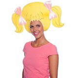 Folat - Blond Haar met Roze Strikjes Schuim Pruik