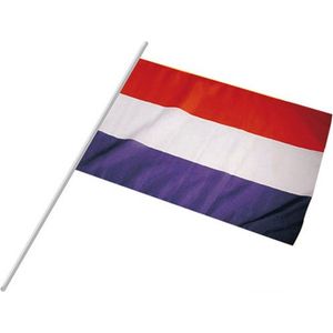Folat Nederlandse vlag - 100x150cm | Stoffen vlag voor kinderen en volwassenen | Polyester | Themafeest en voetbal