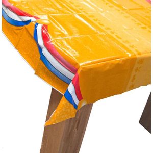 Oranje Tafelkleed met Nederlanse Vlag 180x130cm