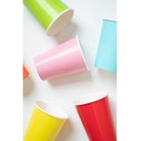 Folat Rode Papieren Drinkbekers - 8 stuks - 350 ml - Voor Verjaardag of Feestje