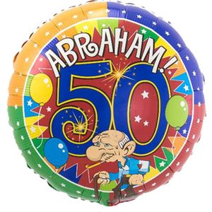Folieballon Abraham 50 jaar (45 cm)