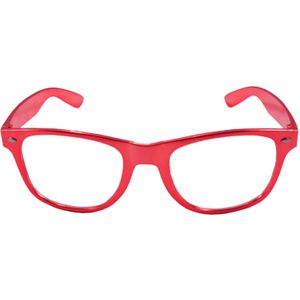 Folat - Bril - Blues Brothers - Metallic rood