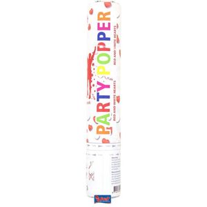 Party popper rood wit hartjes