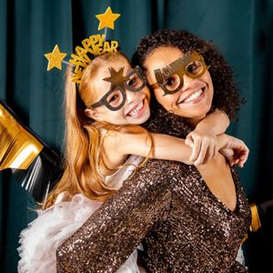 Folat - Brillen Papier - BlackGold HNY - 6 stuks