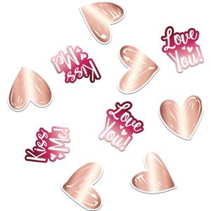 Folat Tafelconfetti-schaduw liefde 45 stuks - hart rood liefde decoratie voor Valentijnsdag, bruiloft, Moederdag, 63790, meerkleurig