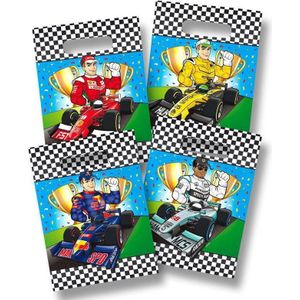 Folat Formule 1 uitdeelzakjes - 8 stuks - 18 x 28 cm - Plastic
