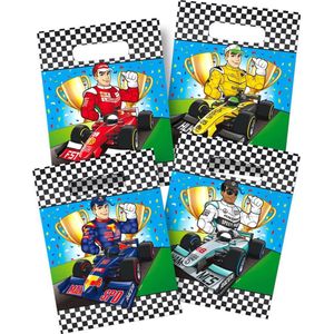 Folat - Race/Formule 1 Uitdeelzakjes - Multi - Kunststof - 8 Stuks