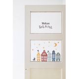 Sinterklaas Welkom Sint & Piet Raamstickers - Set van 5 stuks, PVC materiaal