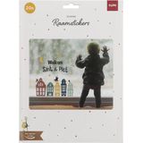 Sinterklaas Welkom Sint & Piet Raamstickers - Set van 5 stuks, PVC materiaal