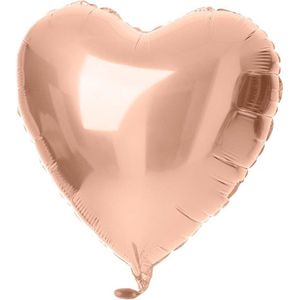 Folat - Folieballon hart rose gold (45 cm)