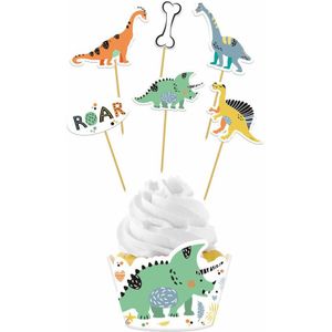 Folat - Cupcake decoratie set Dino Roars