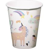 6 Glady Unicorn Pappbecher 250ml