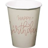 Happy Birthday Bekers 250ml 8st