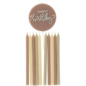 Folat - Kaarsen Set - Crème Rose (11 stuks) 9,5cm