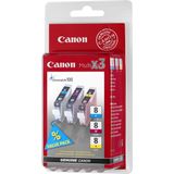 Canon - CLI-8 C/M/Y Inktcartridges - Cyan, Magenta, Geel - 3x13ml