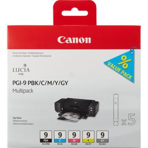 Inktpatroon Canon PGI-9 multipack PBK/C/M/Y/GY (origineel)